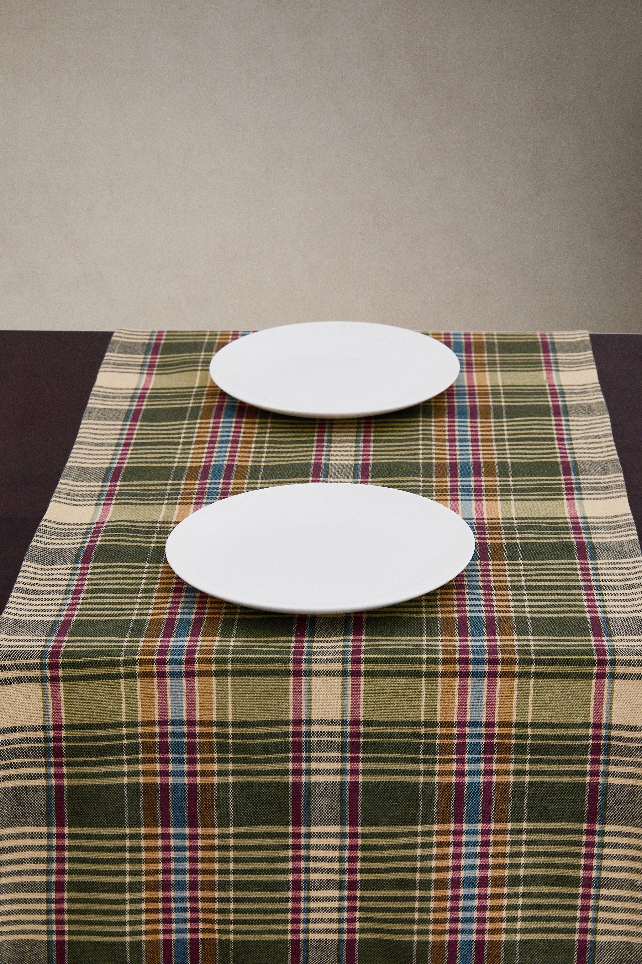 CHEMIN DE TABLE CARREAUX COULEUR